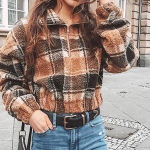 Brown/Tan Crop Sweater